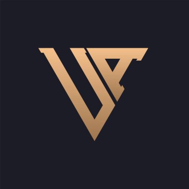 UA logo tasarımı. Modern, Minimal, Zarif ve Lüks UA logosu. Parlak Üçgen Monogram Marka Şirket Kimliği için UA Logo Tasarımı.