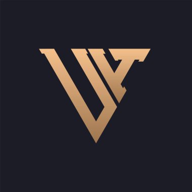 Uh logo tasarımı. Modern, Asgari, Zarif ve Lüks. Parlak Üçgen Monogram Marka Şirket Kimliği için Logo Tasarımı.