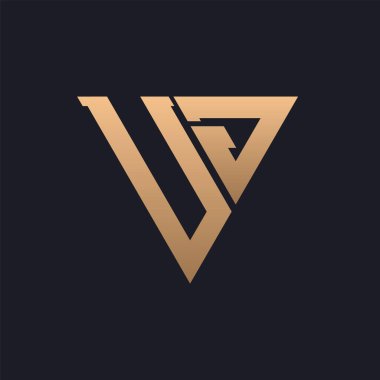 UJ Logo Tasarımı. Modern, Minimal, Zarif ve Lüks UJ Logosu. Parlak Üçgen Monogram Marka Şirket Kimliği için UJ Logo Tasarımı.