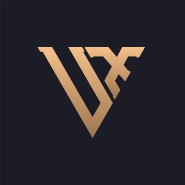 UX Logo Tasarımı. Modern, Minimal, Zarif ve Lüks UX Logosu. Parlak Üçgen Monogram Marka İş Kimliği için UX Logo Tasarımı.