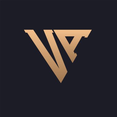 VA Logo Tasarımı. Modern, Minimal, Zarif ve Lüks VA logosu. Şık Üçgen Monogram Marka Şirket Kimliği için VA Logo Tasarımı.