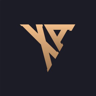 XA Logo Tasarımı. Modern, Minimal, Zarif ve Lüks XA logosu. Renkli Üçgen Monogram Marka Şirket Kimliği için XA Logo Tasarımı.
