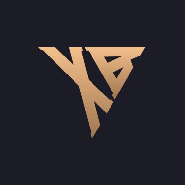 XB Logo Tasarımı. Modern, Minimal, Zarif ve Lüks XB Logosu. Renkli Üçgen Monogram Marka Şirket Kimliği için XB Logo Tasarımı.