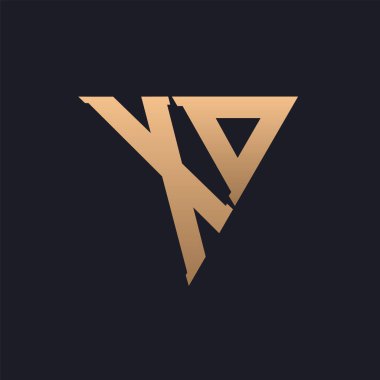 XD Logo Tasarımı. Modern, Minimal, Zarif ve Lüks XD Logo. Renkli Üçgen Monogram Marka Şirket Kimliği için XD Logo Tasarımı.