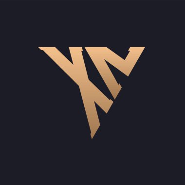XN Logo Tasarımı. Modern, Minimal, Zarif ve Lüks XN Logosu. Marka İşletme Kimliği için XN Logo Tasarımı Zarfı.