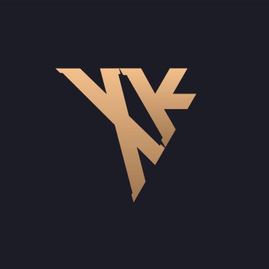 XK Logo Tasarımı. Modern, Minimal, Zarif ve Lüks XK Logosu. Renkli Üçgen Monogram Marka Şirket Kimliği için XK Logo Tasarımı.