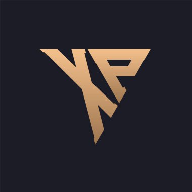XP Logo Tasarımı. Modern, Minimal, Zarif ve Lüks XP Logosu. Özel Üçgen Monogram Marka Şirket Kimliği için XP Logo Tasarımı.