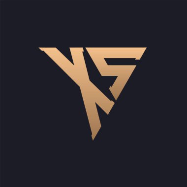 XS Logo Tasarımı. Modern, Minimal, Zarif ve Lüks XS Logo. Renkli Üçgen Monogram Marka Şirket Kimliği için XS Logo Tasarımı.