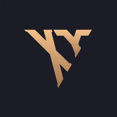 XY Logo Tasarımı. Modern, Minimal, Zarif ve Lüks XY logosu. Renkli Üçgen Monogram Marka Şirket Kimliği için XY Logo Tasarımı.