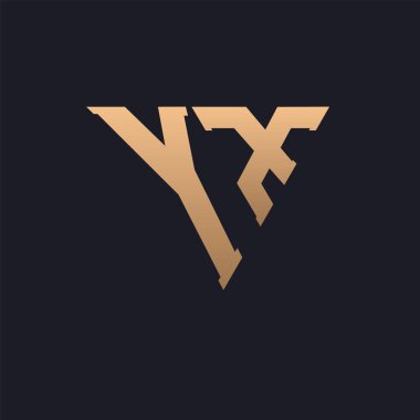 YX Logo Tasarımı. Modern, Minimal, Zarif ve Lüks YX Logosu. Parlak Üçgen Monogram Marka İş Kimliği için YX Logo Tasarımı.