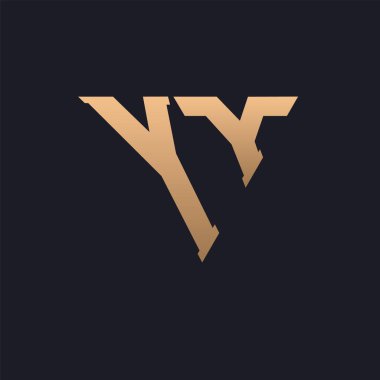 YY Logo Tasarımı. Modern, Minimal, Zarif ve Lüks YY logosu. Parlak Üçgen Monogram Marka İş Kimliği için YY Logo Tasarımı.