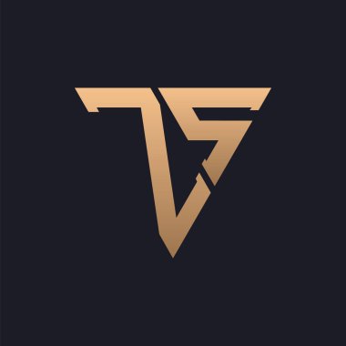 ZS Logo Tasarımı. Modern, Minimal, Zarif ve Lüks ZS Logosu. Zarif Üçgen Monogram Marka İş Kimliği için ZS Logo Tasarımı.