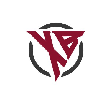 Kalın Üçgen Tasarımlı Dairesel Arkaplan XB Monogram Logosu. Profesyonel XB Harf Logosu Modern İşletme Markası ve Şık Amblem Konsepti için Mükemmel