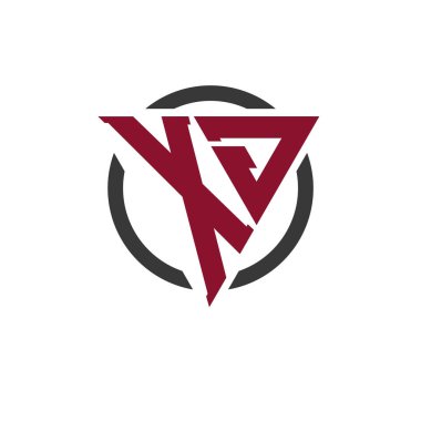 Kalın Üçgen Tasarımlı Dairesel Arkaplan XJ Monogram Logosu. Profesyonel XJ Mektup Logosu Modern İşletme Markası ve Şık Amblem Konsepti için Mükemmel