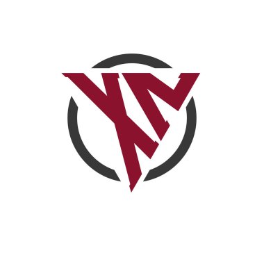 Kalın Üçgen Tasarımlı Dairesel Arkaplan XN Monogram Logosu. Profesyonel XN Harf Logosu Modern İşletme Markası ve Şık Amblem Konsepti için Mükemmel