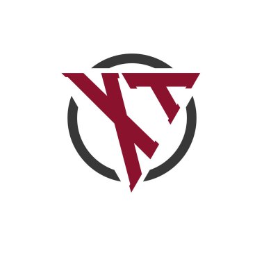 Kalın Üçgen Tasarımlı Dairesel Arkaplan XT Monogram Logosu. Profesyonel XT Mektup Logosu Modern İşletme Markası ve Şık Amblem Konsepti için Mükemmel