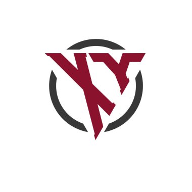 Kalın Üçgen Tasarımlı Dairesel Arkaplan XY Monogram Logosu. Profesyonel XY Mektup Logosu Modern İşletme Markası ve Şık Amblem Konsepti için Mükemmel