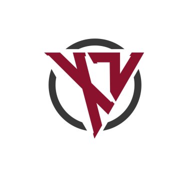 Kalın Üçgen Tasarımlı Dairesel Arkaplan XZ Monogram Logosu. Profesyonel XZ Harf Logosu Modern İşletme Markası ve Şık Amblem Konsepti için Mükemmel