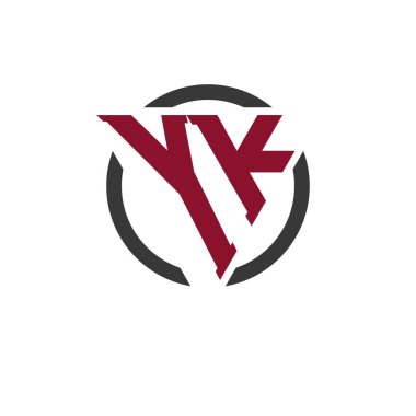 Kalın Üçgen Tasarımlı Dairesel Arkaplan YK Monogram Logosu. Profesyonel YK Harf Logosu Modern İş Markalaşması ve Şık Amblem Konsepti İçin Mükemmel