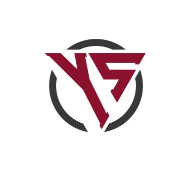 Kalın Üçgen Tasarımlı Dairesel Arkaplan içinde YS Monogram Logosu. Profesyonel YS Harf Logosu Modern İşletme Markalaşması ve Şık Amblem Konsepti için Mükemmel