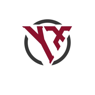Kalın Üçgen Tasarımlı Dairesel Arkaplan YX Monogram Logosu. Profesyonel YX Harf Logosu Modern İşletme Markalaşması ve Şık Amblem Konsepti için Mükemmel