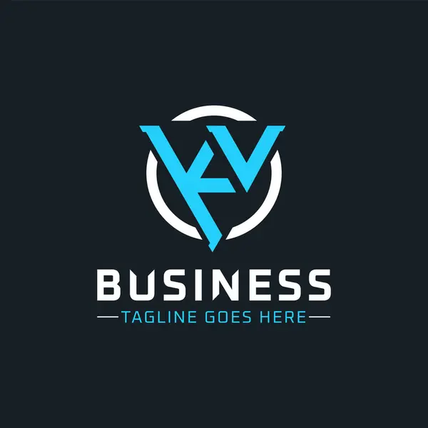 KV Monogram. Mavi ve Beyaz Daireyle Modern Baş harfleri KV Harf Logosu Tasarımı. Ticari Markalaşma ve Profesyonel Kimlik için KV Simgesi