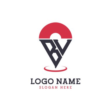 BL Konum Simgesi Tasarımı. Modern BL Navigasyon, Harita Uygulamaları ve Konum temelli İşletmeler Logosu