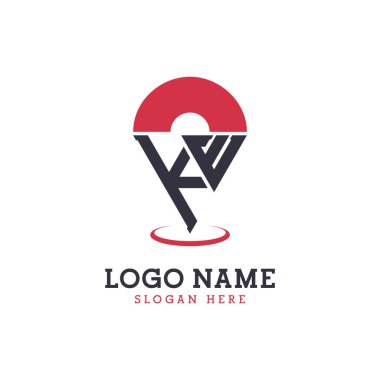 KE Konum Simgesi Tasarımı. Modern KE Navigasyon, Harita Uygulamaları ve Konum temelli İşletmeler Logosu