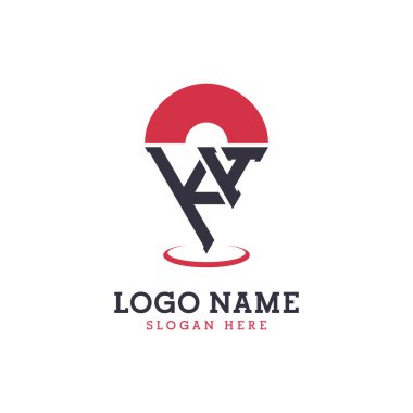 KH Konum Simgesi Tasarımı. Modern KH Navigasyon, Harita Uygulamaları ve Konum temelli İşletmeler Logosu