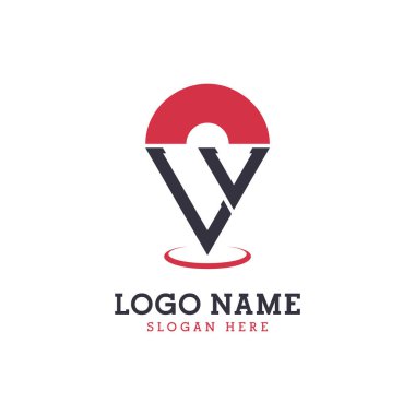 LL Konum Simgesi Tasarımı. Modern LL Navigasyon, Harita Uygulamaları ve Konum temelli İşletmeler Logosu