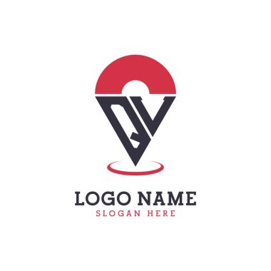 QL Konum Simgesi Tasarımı. Modern QL Navigasyon, Harita Uygulamaları ve Konum temelli İşletmeler Logosu