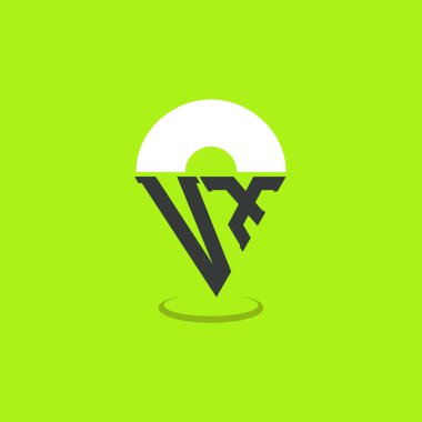 Harf VX Logo Tasarımı. Günümüz Navigasyon, Harita Uygulamaları ve Konum temelli İşletmeler için VX Noktalı Logosu