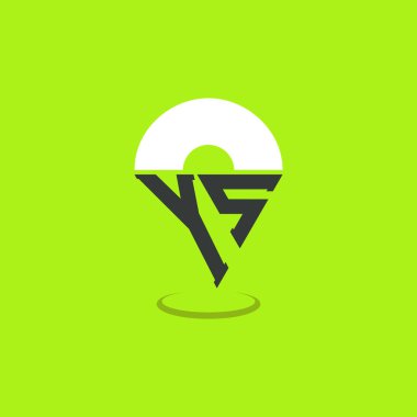 Letter YS Location Logo Design. Modern Initials YS Pinpoint Logo for Navigation, Map Apps, and Location Based Businesses