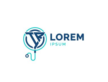 IR Tıbbi Logosu. Stetoskop Simgesi ile Doktor, Hastane, Eczane ve Tedavi Hizmetleri için Kızılötesi Sağlık Logosu