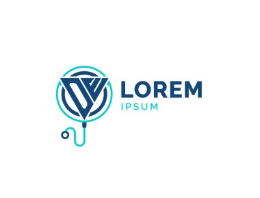 OE Tıbbi Logosu. Stetoskop Simgesi ile Doktor, Hastane, Eczane ve Tedavi Hizmetleri için OE Sağlık Logosu