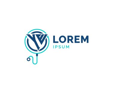 Evet, Tıbbi Logo. Stetoskop Simgesi ile Doktor, Hastane, Eczane ve Tedavi Hizmetleri için YE Sağlık Logosu