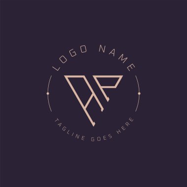 Profesyonel AP Logosu. Premium Markalaşma için Modern Asgari AP Harf Monogramı Amblemi