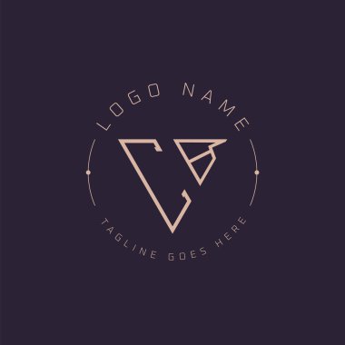 Profesyonel CB logosu. Premium Markalaşma için Modern Minimal CB Harf Amblemi