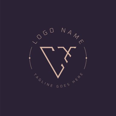 Profesyonel CX logosu. Premium Markalaşma için Modern Minimal CX Harfleri Amblemi