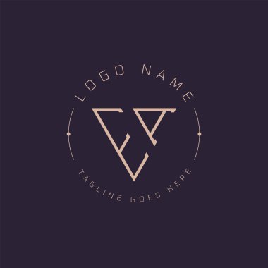 Profesyonel EA logosu. Premium Markalaşma için Modern Minimal EA Harf Amblemi