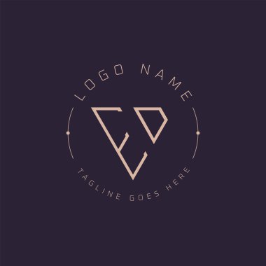 Profesyonel Ed Logosu. Premium Markalaşma için Modern Asgari Ed Harf Amblemi