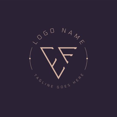 Profesyonel EF logosu. Premium Markalaşma için Modern Asgari EF Harfleri Amblemi
