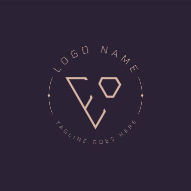 Profesyonel EO logosu. Premium Markalaşma için Modern Asgari EO Harfi Amblemi