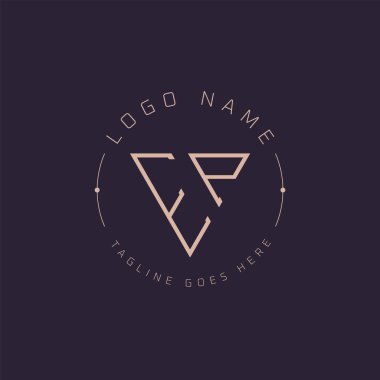Profesyonel AP logosu. Premium Markalaşma için Modern Minimal EP Harfleri Amblemi