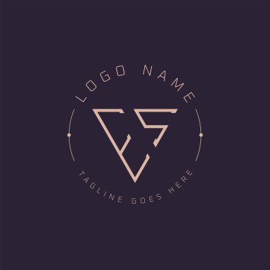 Profesyonel ES logosu. Premium Markalaşma için Modern Asgari ES Harfi Monogram Amblemi
