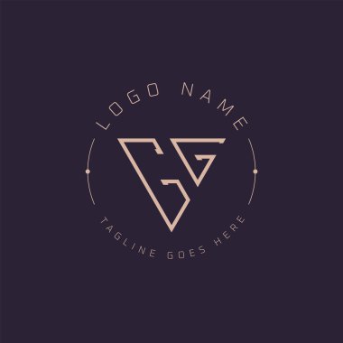 Profesyonel GG logosu. Premium Markalaşma için Modern Minimal GG Harfleri Amblemi