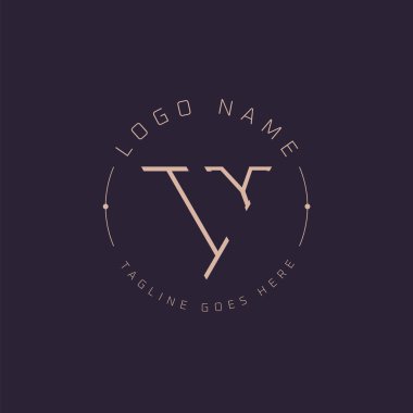 Professional IY Logo. Modern Minimal IY Letter Monogram Emblem for Premium Branding clipart