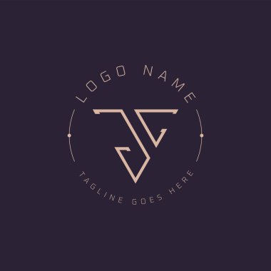 Profesyonel JC logosu. Premium Markalaşma için Modern Minimal JC Harf Amblemi