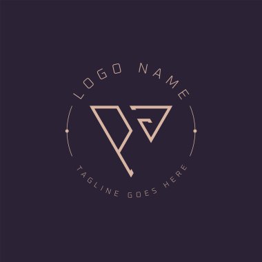 Profesyonel PJ logosu. Premium Markalaşma için Modern Minimal PJ Harf Amblemi