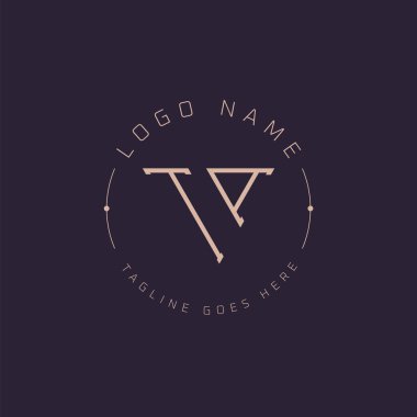 Profesyonel TA logosu. Premium Markalaşma için Modern Minimal TA Harfleri Amblemi